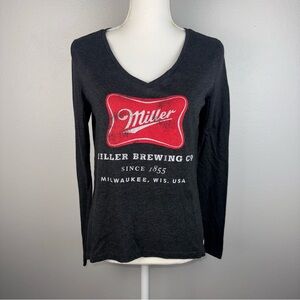 Sportige Miller Women’s Small‎ Shirt Long Sleeve Hi-Low Retro Style Distressed